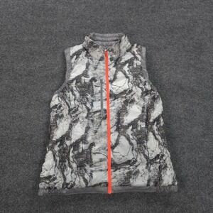 Obermeyer Vest Womens L White Grey Soleil Reversible Down Puffer Hike Outdoors